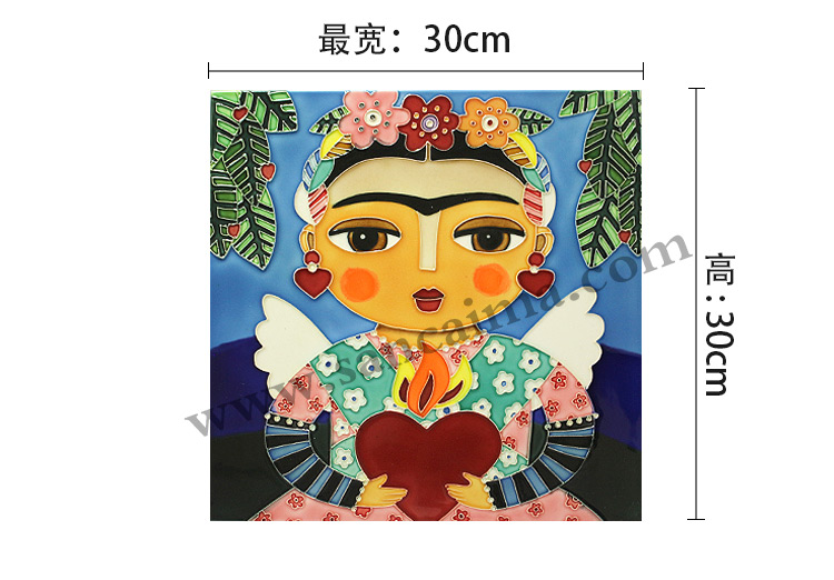 三彩瓷板画 三彩瓷板画