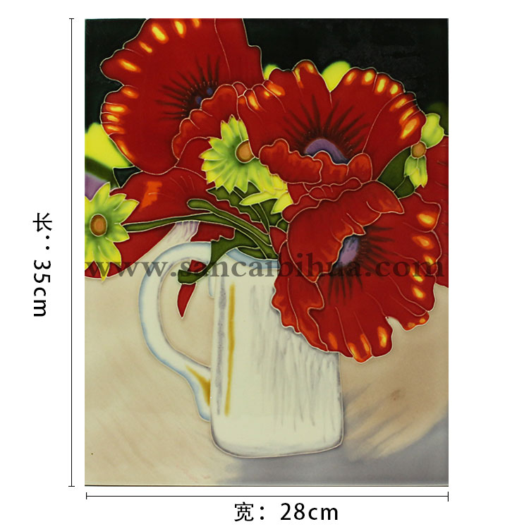 植物花卉瓷板画